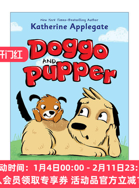 狗狗和普珀  英文原版 Doggo and Pupper 精装漫画 纽伯瑞奖作家 英文版 进口英语原版书籍