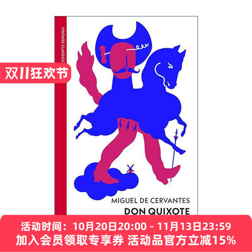 英文原版 Don Quixote 堂吉诃德 Vintage红脊经典 英文版 进口英语原版书籍