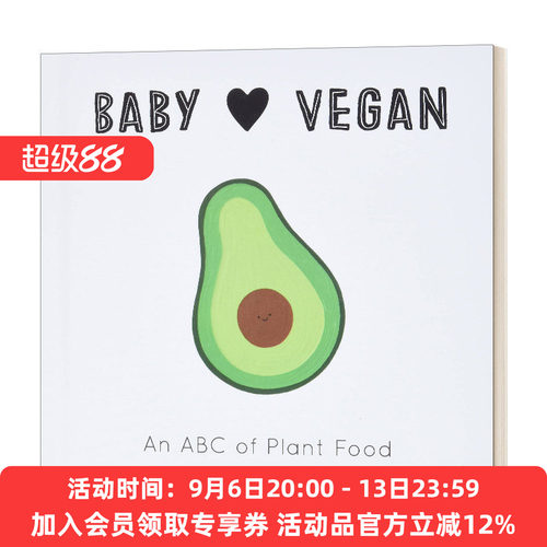 英文原版 Baby Loves Vegan An ABC of Plant Food 宝宝爱纯素 从ABC认识植物性食物 英文版 进口英语原版书籍