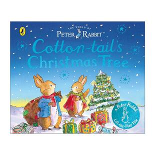 英文原版 Peter Rabbit Cotton-tail's Christmas Tree 彼得兔的世界 棉球尾的圣诞树 纸板书绘本 英文版 进口英语原版书籍