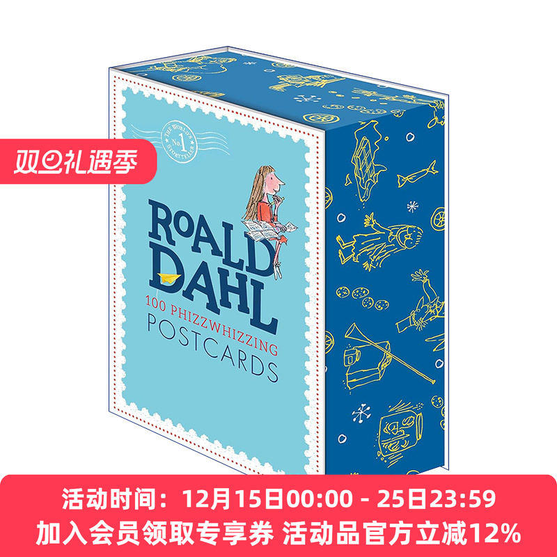 罗尔德达尔系列100张明信片 英文原版 Roald Dahl 100 Phizz-Whizzing Postcards 昆汀布莱克经典绘图 精装 进口英语原版书籍