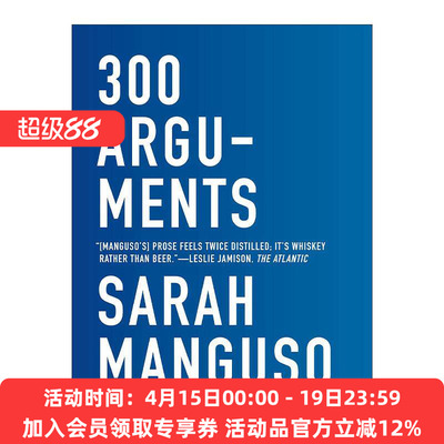 英文原版 300 Arguments 三百个论点 Sarah Manguso文集 约瑟夫?布罗茨基罗马文学奖得主 英文版 进口英语原版书籍