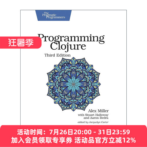 英文原版 Programming Clojure Clojure程序设计 第三版 Java 计算机编程 Stuart Halloway哈罗威 英文版 进口英语原版书籍