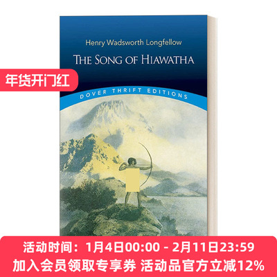 英文原版 The Song of Hiawatha 海华沙之歌 朗费罗诗歌 印第安人历史主题长诗 Dover Thrift Editions 英文版 进口英语原版书籍