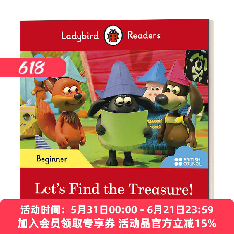 英文原版 跟小小羊提米一起寻宝 First Words with Timmy Let's Find the Treasure 小瓢虫分级读物入门级 英文版 进口英语原版书