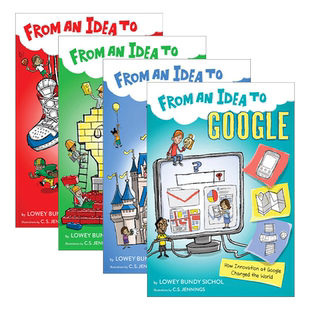 英文原版 From an Idea to 点子系列4册 Lowey Bundy Sichol 儿童科普读本 儿童商业传记 英文版 进口英语原版书籍