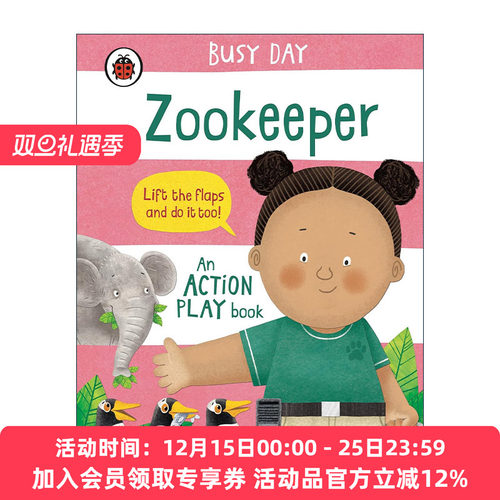 英文原版 Busy Day Zookeeper 忙碌的一天 动物园管理员 小瓢虫职业认知系列 英文版 进口英语原版书籍