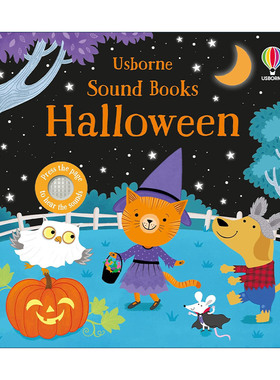 英文原版 Usborne Halloween Sound Books 万圣节主题 尤斯伯恩儿童认知早教启蒙纸板发声书 英文版 进口英语原版书籍