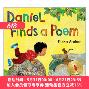 丹尼尔找到一首诗 英文原版 Daniel Finds a Poem 儿童动物精装绘本 Micha Archer 英文版 进口英语原版书籍