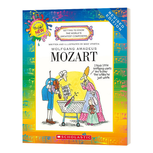 英文原版 Wolfgang Amadeus Mozart Revised Edition 莫扎特-伟大的作曲家 英文版 进口英语原版书籍