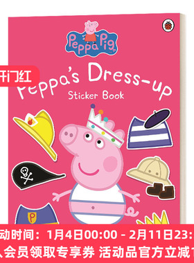 英文原版绘本 Peppa Pig Peppa Dress-Up Sticker Book 粉红猪小妹 装扮贴纸书 英文版 进口英语原版书籍
