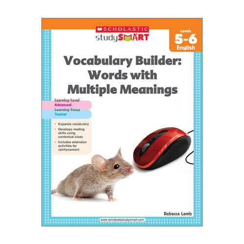 英文原版 Scholastic Study Smart Vocabulary Builder Words with Multiple Meanings 5-6 英文版 进口英语原版书籍