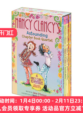 漂亮的南希4册 英文原版 Fancy Nancy Clancy's Astounding Chapter Book Quartet 初级章节桥梁书 英文版 进口英语原版书籍