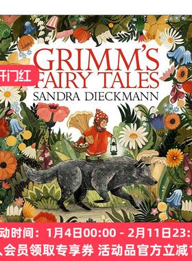 英文原版 格林童话 经典插图版精装 Grimm’s Fairy Tales 插画师Sandra Dieckmann 英文版 进口英语原版书籍