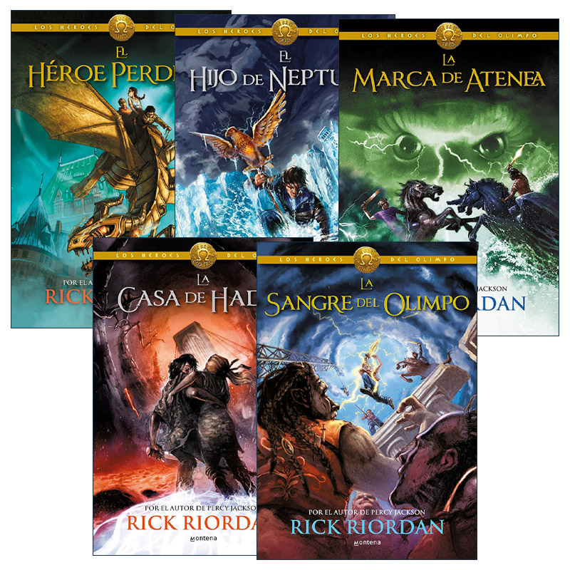 英文原版 Los héroes del Olimpo/The Heroes of Olympus 西班牙语版 波西杰克逊第二季 奥林匹斯英雄系列1-5册 进口英语原版书籍