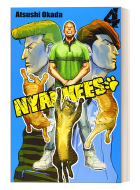 英文原版 Nyankees Vol. 4 Nyankees #4 不良猫 卷四 漫画 Atsushi Okada冈田温司 英文版 进口英语原版书籍