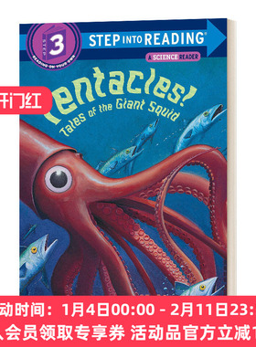 英文原版 Tentacles Tales Of The Giant 触角 巨人的故事 Step into Reading 3 英文版 进口英语原版书籍