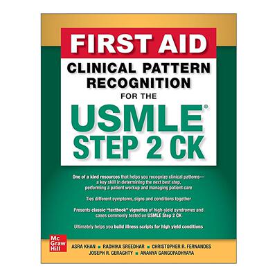英文原版 First Aid Clinical Pattern Recognition For the Usmle Step 2 临床模式识别 精装 英文版 进口英语原版书籍
