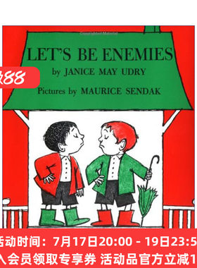 我最讨厌你了  英文原版 Let's Be Enemies 凯迪克作者珍妮丝梅奥黛莉 莫里斯桑达克创作插画 英文版 进口英语原版书籍