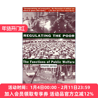 英文原版 Regulating the Poor 监管穷人 公共福利的功能 社会学 Frances Fox Piven 英文版 进口英语原版书籍