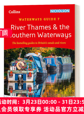 英国西南部埃克塞特和泰晤士河之间运河 英文原版 River Thames and the Southern Waterways Nicholson水道指南 进口英语原版书籍