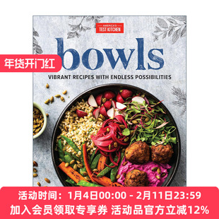 英文原版 Bowls 碗 精装创意健康食谱 素食 无麸质 浇头 酱汁 America's Test Kitchen 英文版 进口英语原版书籍