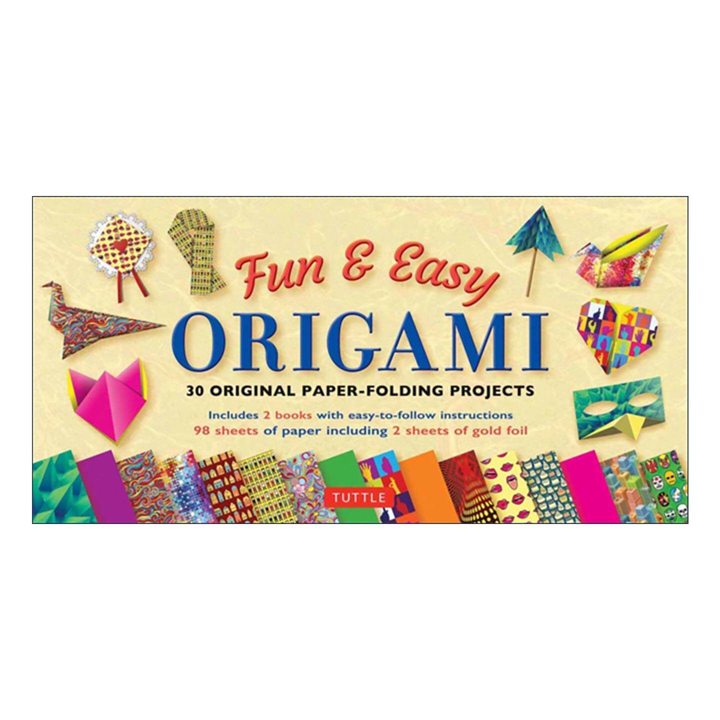 英文原版 Fun and Easy Origami Kit 趣味简易折纸工具包 创意手工纸艺制作指南 英文版 进口英语原版书籍