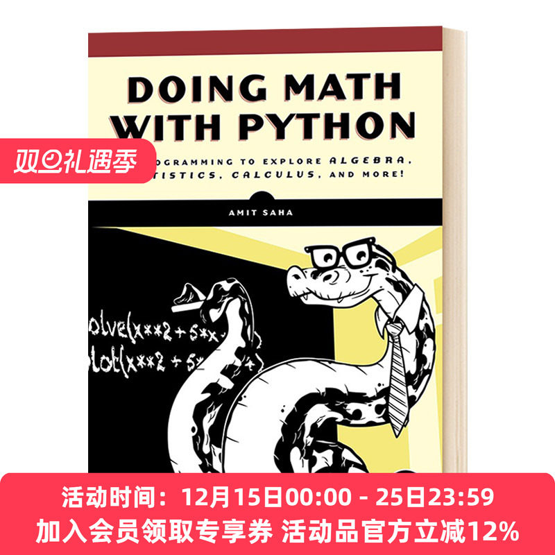 华研原版 用Python做数学 英文原版 Doing Math with Python 编程入门 英文版 进口英语书籍