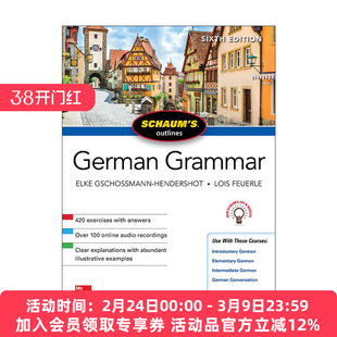 原版 Schaum's Outline of German Grammar 全美经典学习指导系列 德语语法 第6版 进口原版书籍