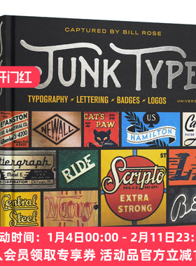 英文原版 Junk Type Typography Lettering Badges Logos 印刷字体-刻字-徽章-标志 精装 英文版 进口英语原版书籍