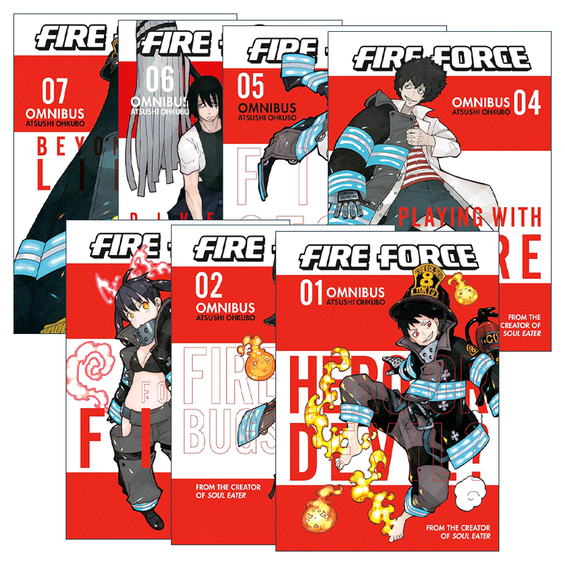 英文原版 Fire Force Omnibus 炎炎消防队 精选集1-7册 同名动漫漫画 大久保笃 英文版 进口英语原版书籍