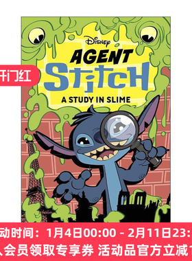 英文原版 Agent Stitch 01 A Study in Slime 探员史迪奇系列1 迪士尼儿童推理小说 星际宝贝史迪仔 精装 英文版进口英语原版书籍