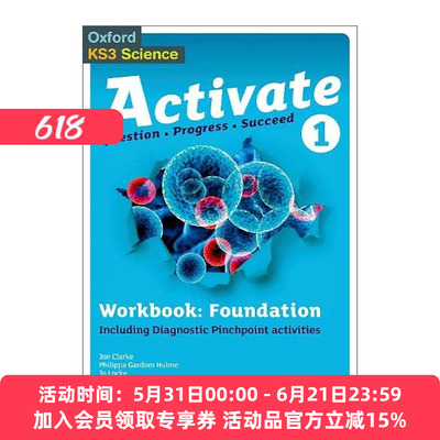 英文原版 Oxford KS3 Science Activate 1 Foundation Workbook 牛津初中教材 科学基础练习册1 英文版 进口英语原版书籍