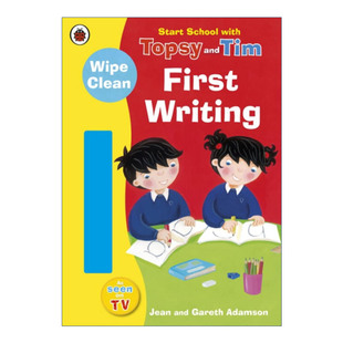 跟托普西和蒂姆一起学字母 英文原版 Start School with Topsy and Tim Wipe Clean First Writing 可擦写练习书 英文版进口英语书