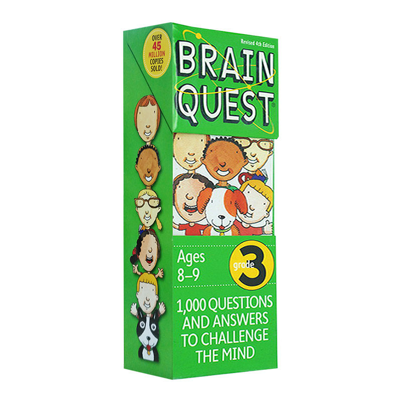brainquest 大脑任务智力开发卡片3年级 英文原版 Brain Quest Grade 3 美国小学生全科练习 英文进口原版英语儿童益智启蒙闪卡