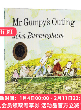 和甘伯伯去游河 英文原版 Mr. Gumpy'S OutingGumpy 吴敏兰推荐绘本平装大开本图画书 课外读物儿童书籍 英文版 进口英语原版书籍