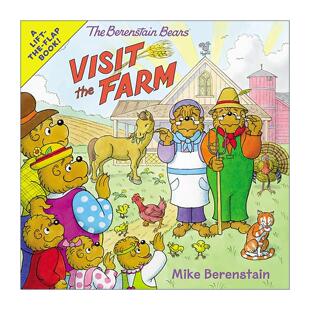 英文原版 The Berenstain Bears Visit the Farm 去农场 贝贝熊绘本翻翻书 英文版 进口英语原版书籍