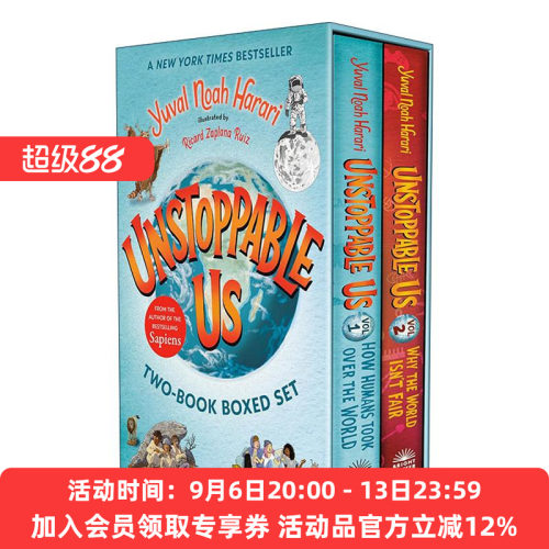 英文原版 Unstoppable Us The Two-Book Boxed Set 势不可挡的人类2册盒装套装 我们如何掌控世界 不可阻挡的我们 人类简史 儿童