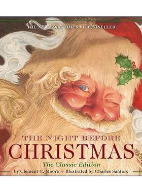 英文原版 The Night Before Christmas Oversized Padded 圣诞前夜 大开本纸板书 插画师Charles Santore 进口英语书籍