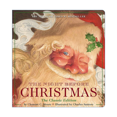 英文原版 The Night Before Christmas Oversized Padded 圣诞前夜 大开本纸板书 插画师Charles Santore 进口英语书籍