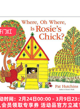 英文原版 Where Oh Where Is Rosie's Chick 母鸡萝丝找宝宝 精装图画书 Pat Hutchins 英文版 进口英语原版书籍