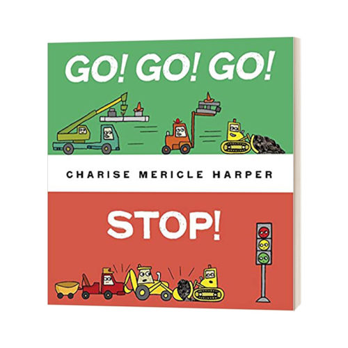 走走走停 英文原版 Go! Go! Go! Stop! 交通工具 儿童启蒙认知绘本 纸板书 英文版 进口英语原版书籍