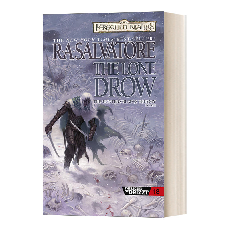 英文原版小说 The Lone Drow 龙与地下城 崔斯特传奇 猎人之刃三部曲2 卓尔孤影 英文版 进口英语原版书籍