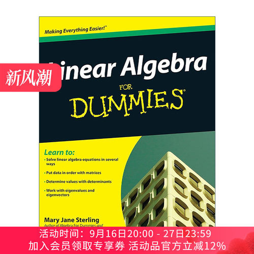 英文原版 Linear Algebra for Dummies 线性代数达人迷 英文版 进口英语原版书籍