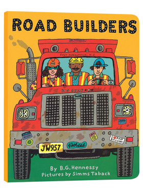英文原版 Road Builders 筑路工人 交通工具启蒙认知纸板书 凯迪克奖作者 英文版 进口英语原版书籍