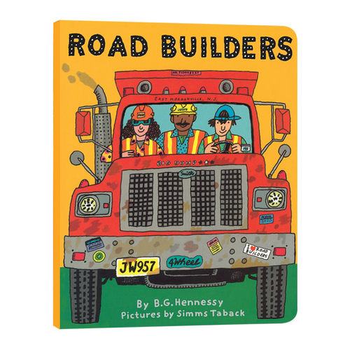 英文原版 Road Builders 筑路工人 交通工具启蒙认知纸板书 凯迪克奖作者 英文版 进口英语原版书籍