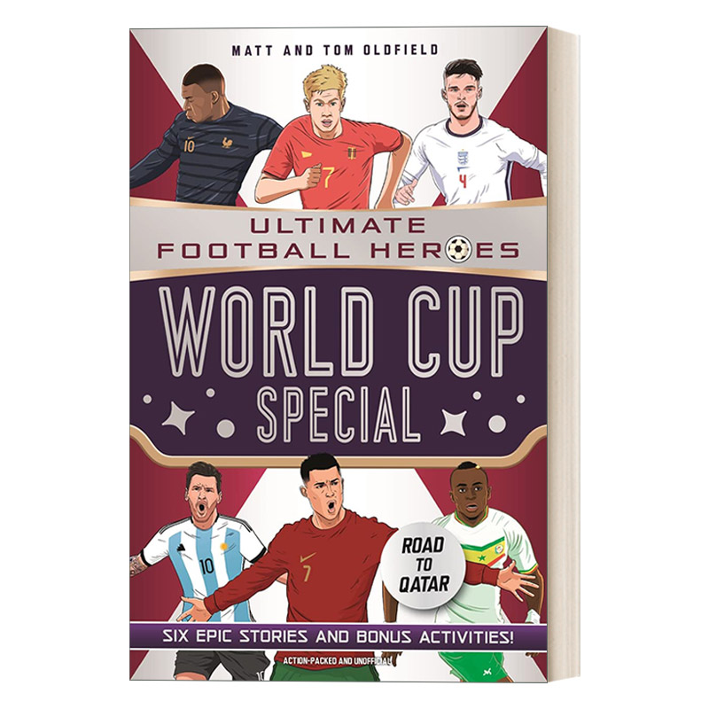 英文原版 World Cup Special 超级足球明星人物传记 卡塔尔世界杯 马内 姆巴佩 梅西 罗纳尔多 德布劳内 赖斯 英文版 进口英语书籍