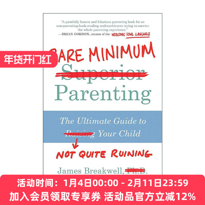 英文原版 Bare Minimum Parenting 最低限度育儿法 如何不完全毁掉你的孩子 英文版 进口英语原版书籍