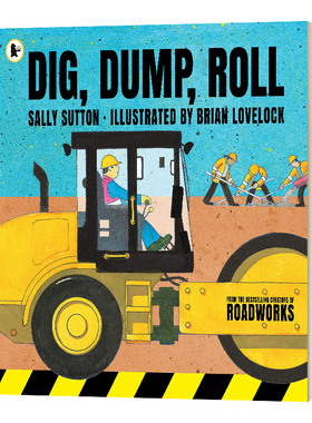 华研原版 英文原版绘本 Dig Dump Roll 了解建筑工工程车辆 Sally Sutton 英文版 进口英语原版书籍