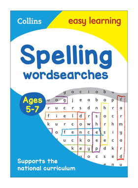 英文原版 柯林斯易学儿童英语单词拼写练习 5-7岁 Collins Easy Learning KS1 Spelling Word Searches Ages 5-7 英文版进口书籍